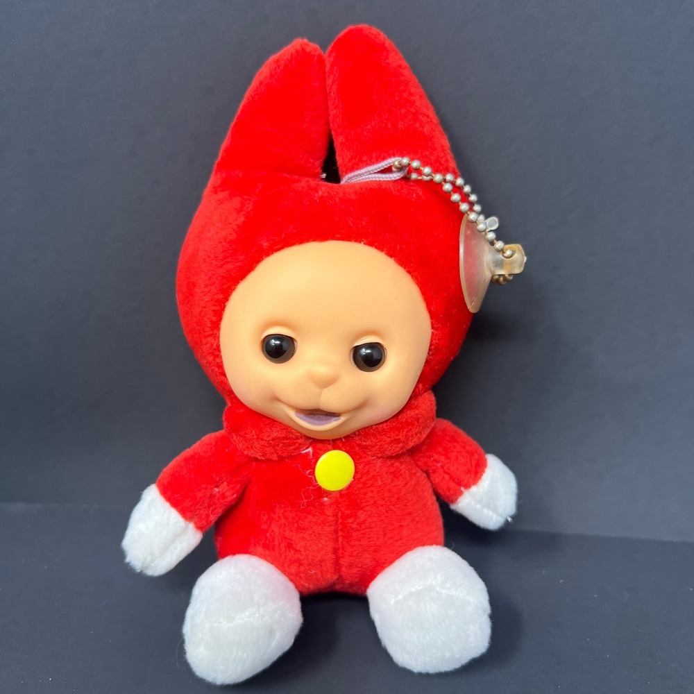 Playskool Teletubbies Po 6 Inch Red Plush Rubber Face Window‎ Hanger Doll